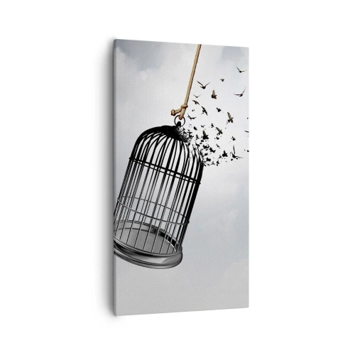 Bild auf Leinwand - Leinwandbild - Glaube ... Hoffnung ... Freiheit! - 55x100 cm