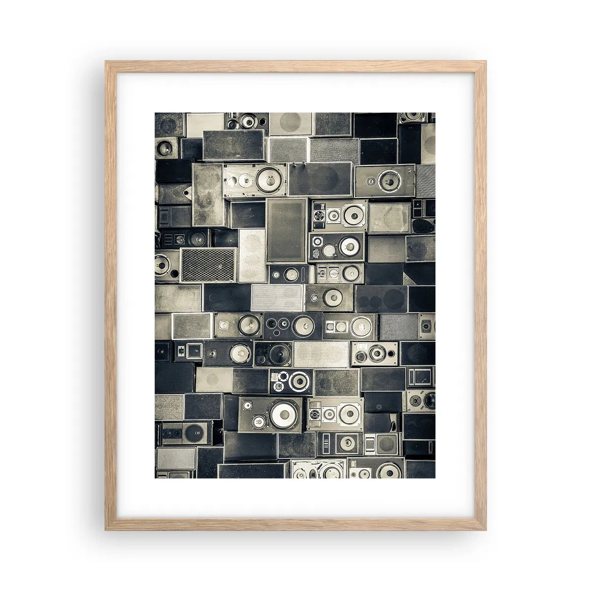 Poster in einem Rahmen aus heller Eiche - Und es ist alles in Ordnung - 40x50 cm