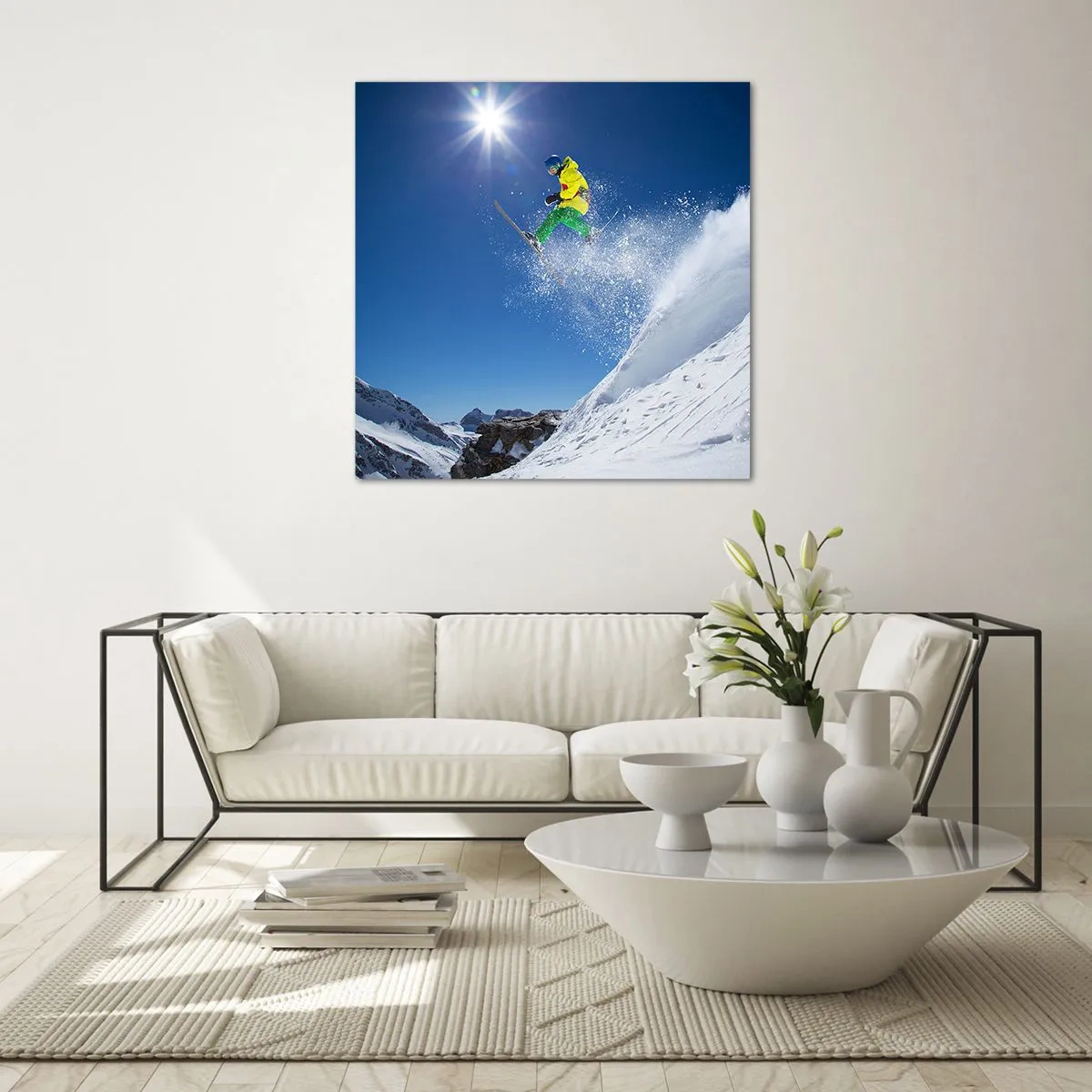 Glasbild - Bild auf glas - Tanzen mit den Bergen - 50x50 cm