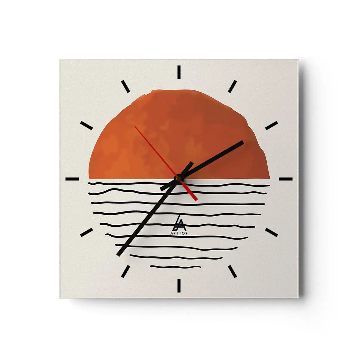 Wanduhr - Glasuhr - Im japanischen Klima - 40x40 cm
