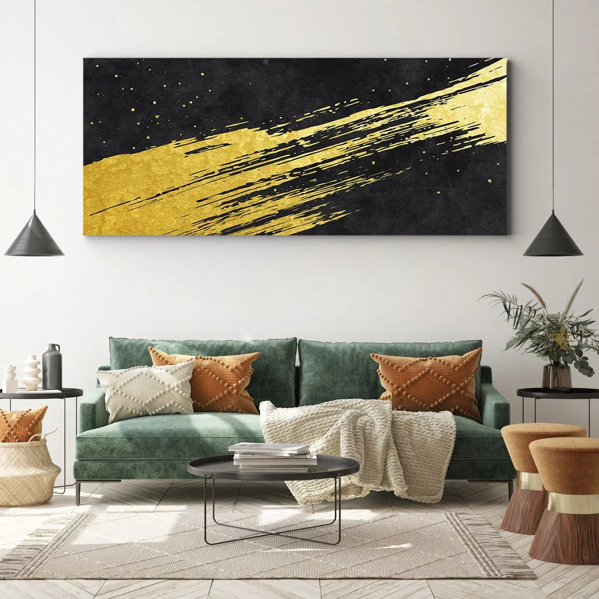 Bild auf Leinwand - Leinwandbild - Sprung in den Hyperraum - 100x40 cm