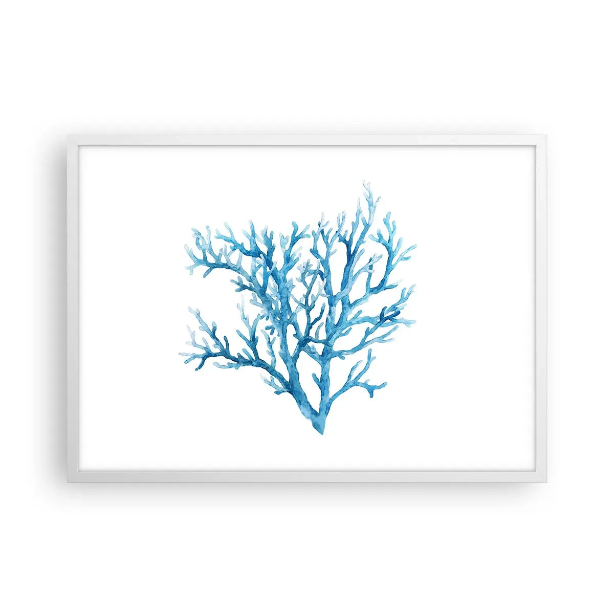 Poster in einem weißen Rahmen - Nautisches Filigran - 70x50 cm