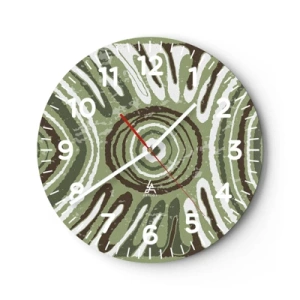 Wanduhr - Glasuhr - Explosion von Emotionen - 40x40 cm