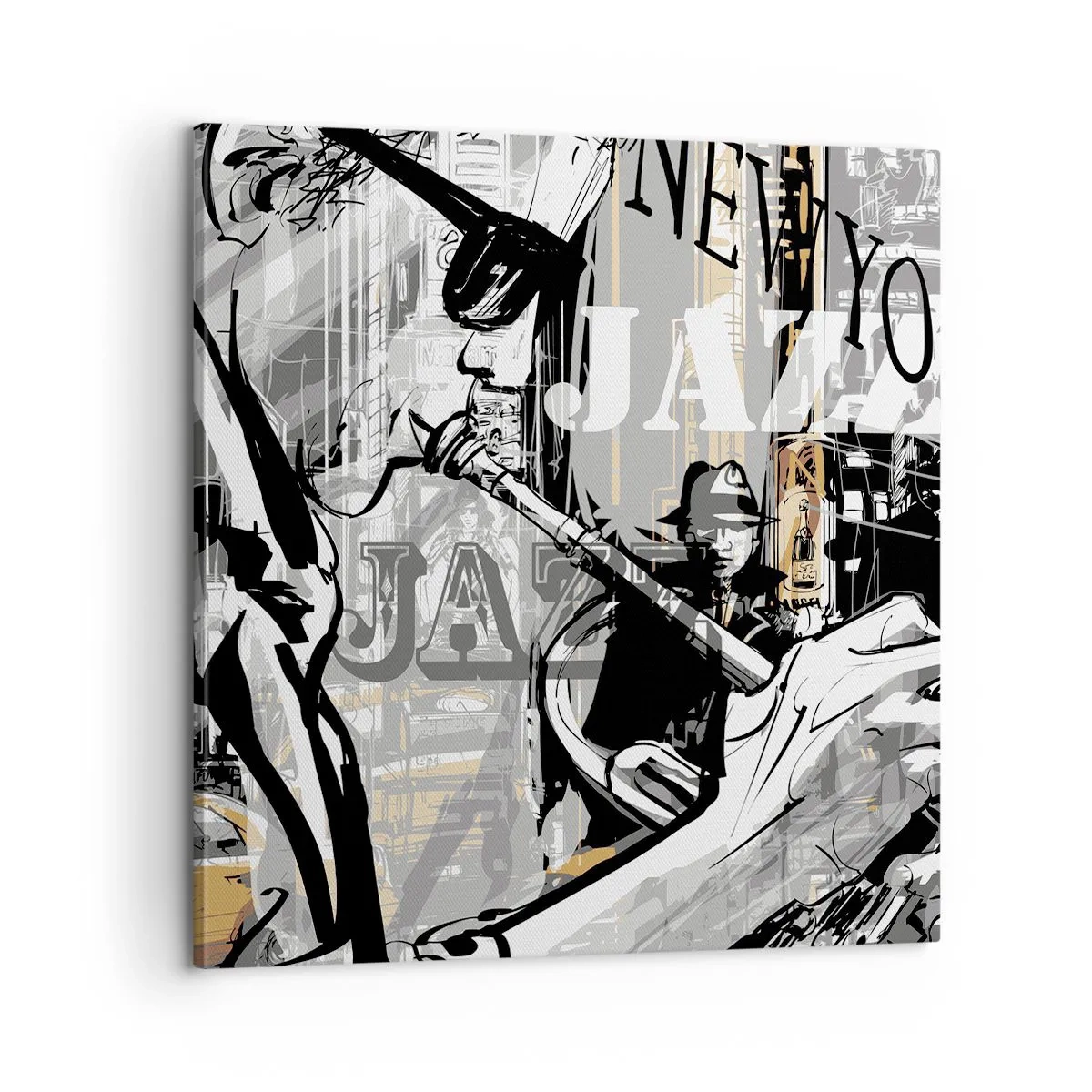 Bild auf Leinwand - Leinwandbild - Im Rhythmus von New York - 60x60 cm