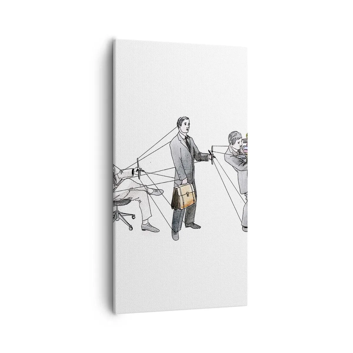 Bild auf Leinwand - Leinwandbild - Jeder hat seinen Meister - 55x100 cm