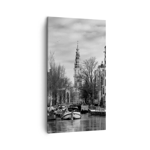 Bild auf Leinwand - Leinwandbild - Amsterdamer Atmosphäre - 45x80 cm