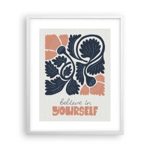 Poster in einem weißen Rahmen - Und du gedeihst - 40x50 cm