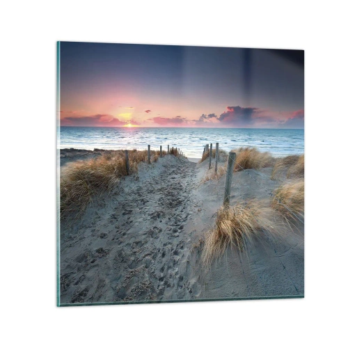 Glasbild - Bild auf glas - Du hast einen Regenbogen aus strahlendem Licht verschüttet ... - 50x50 cm