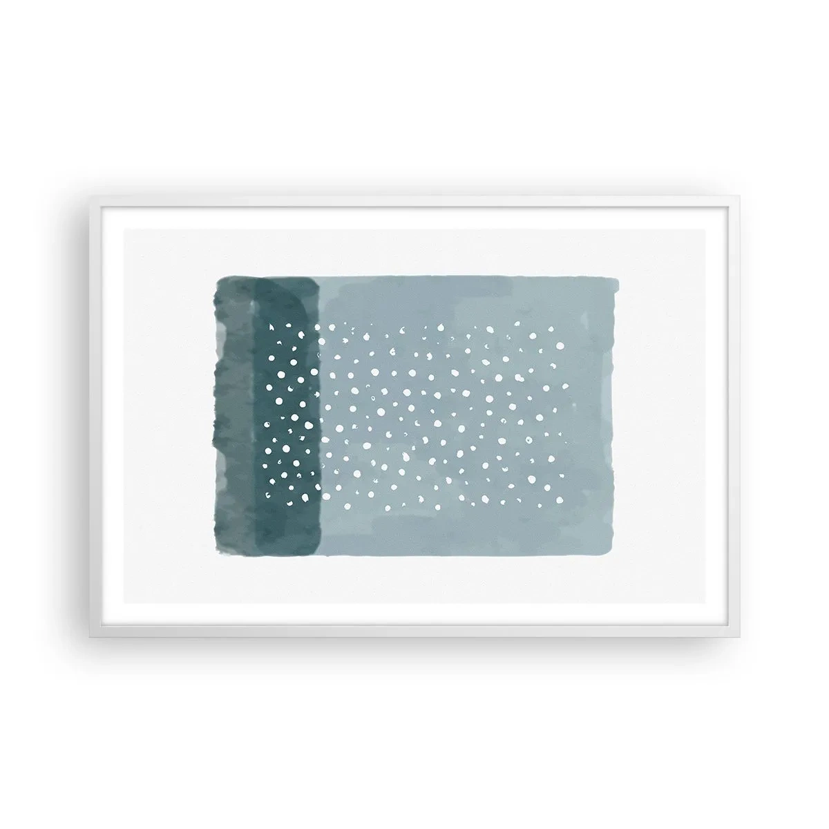 Poster in einem weißen Rahmen - Auf Blau gewachsen - 91x61 cm