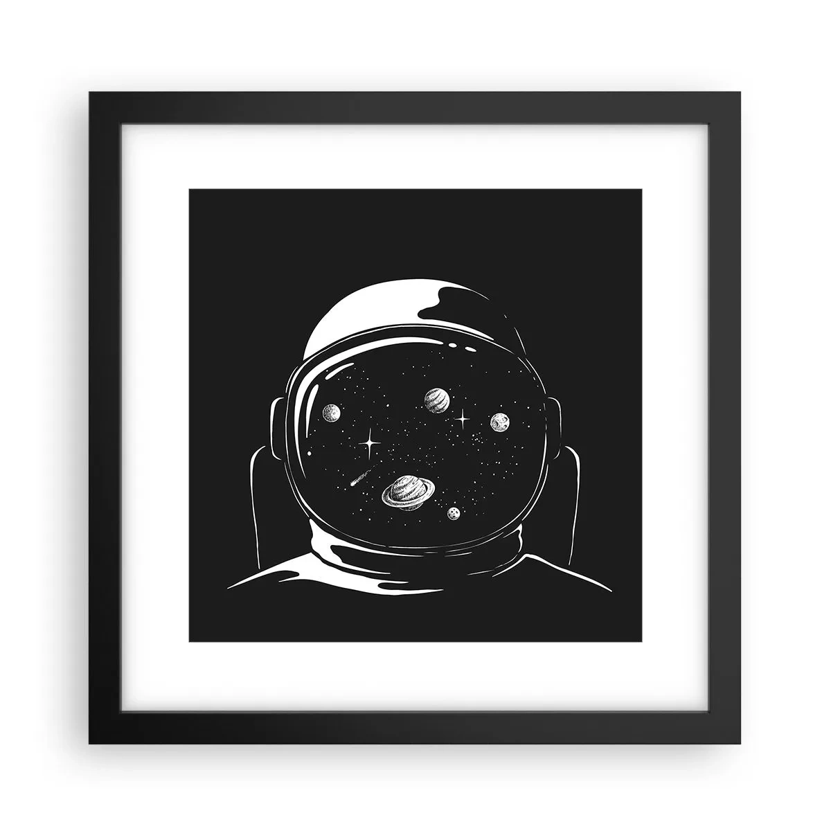 Poster in einem schwarzem Rahmen - Schöne Aussicht - 30x30 cm