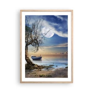 Poster in einem Rahmen aus heller Eiche - Ist das das Ende oder der Anfang? - 50x70 cm