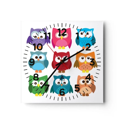 Wanduhr - Glasuhr - Es macht Spaß, anders zu sein - 40x40 cm