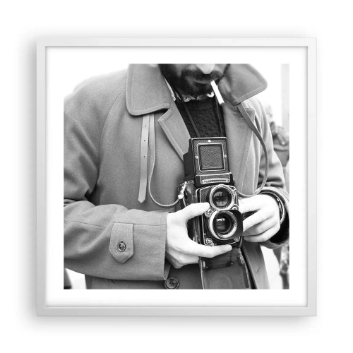 Poster in einem weißen Rahmen - Retro-Stil - 50x50 cm