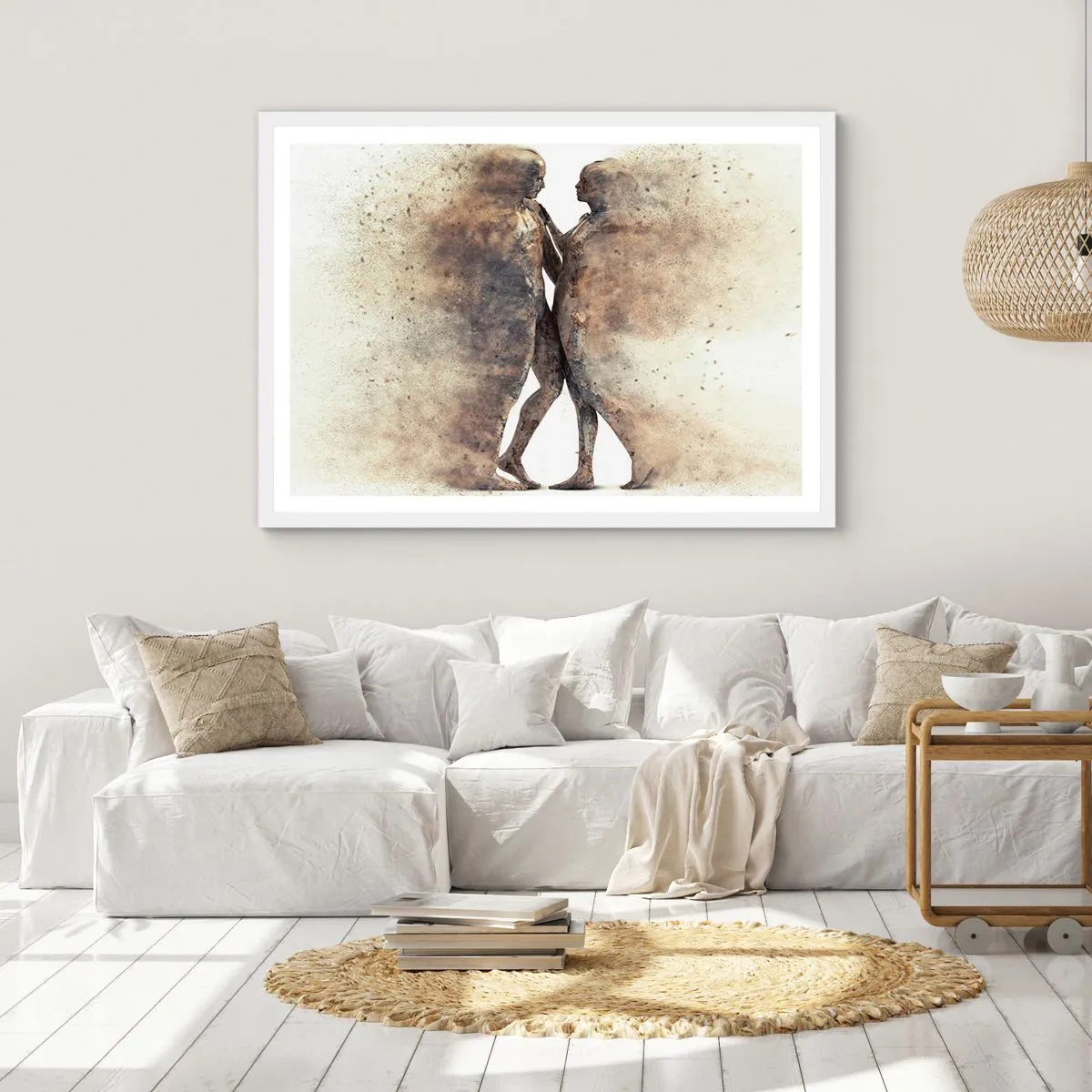 Poster in einem weißen Rahmen - Sie erhoben sich aus dem Staub, um zu lieben - 91x61 cm