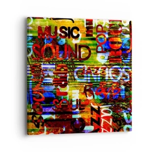 Bild auf Leinwand - Leinwandbild - Alle Farben des Klangs - 40x40 cm