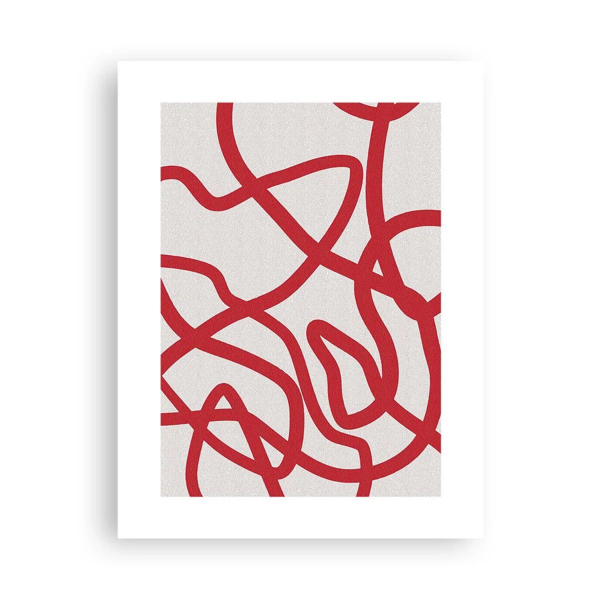 Poster - Rot auf Weiß - 30x40 cm
