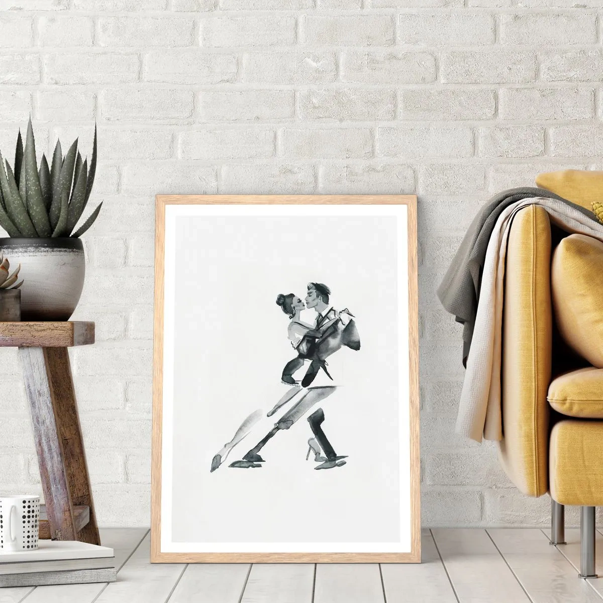 Poster in einem Rahmen aus heller Eiche - In einem Schlag - 70x100 cm