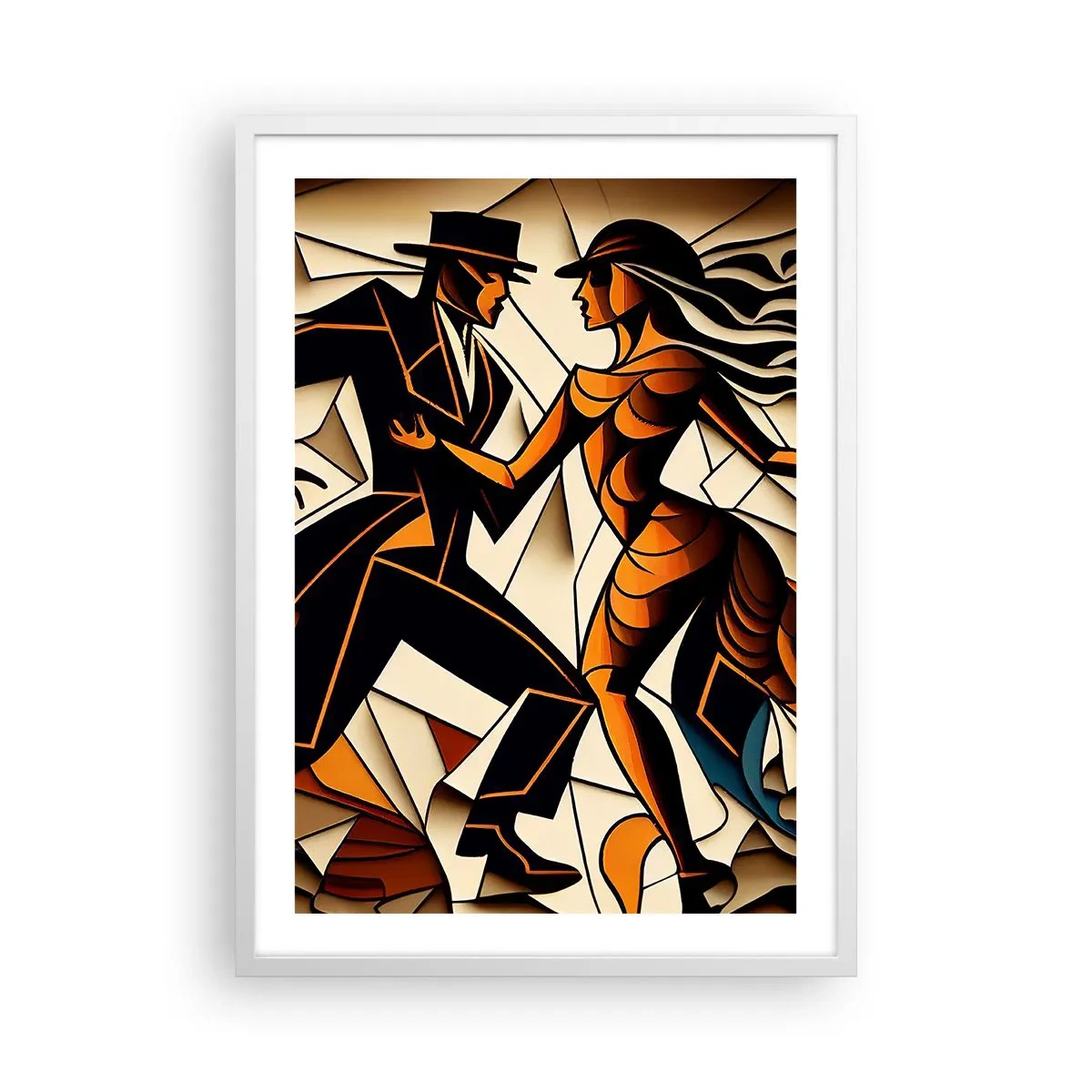 Poster in einem weißen Rahmen - Tanz der Passion und Leidenschaft - 50x70 cm