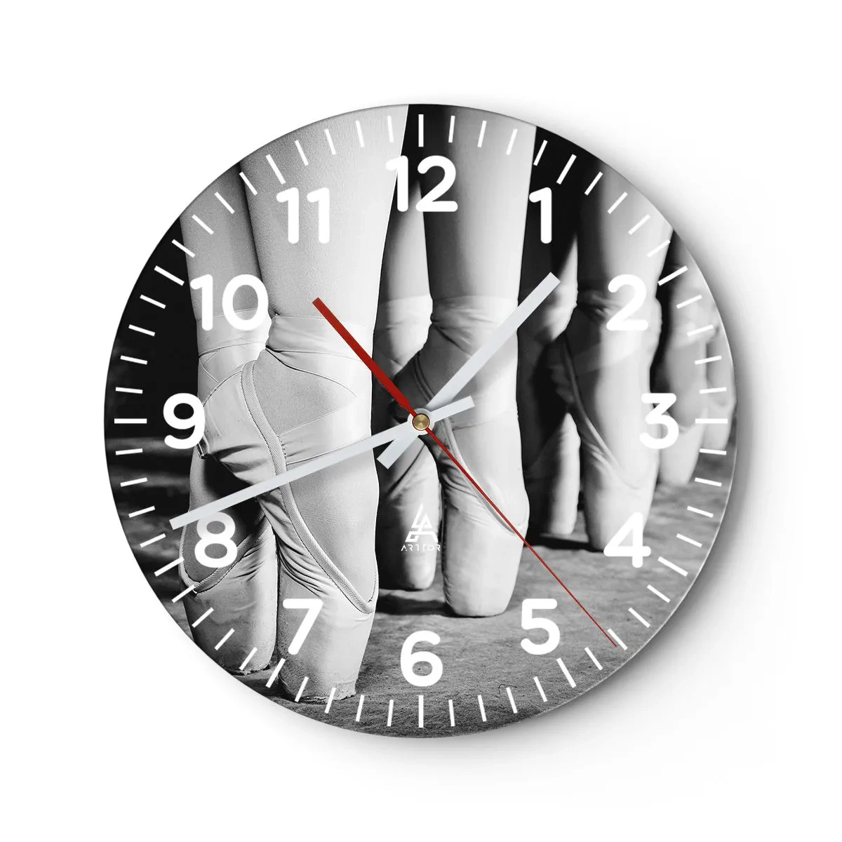 Wanduhr - Glasuhr - Gemeinsam, leicht - 30x30 cm