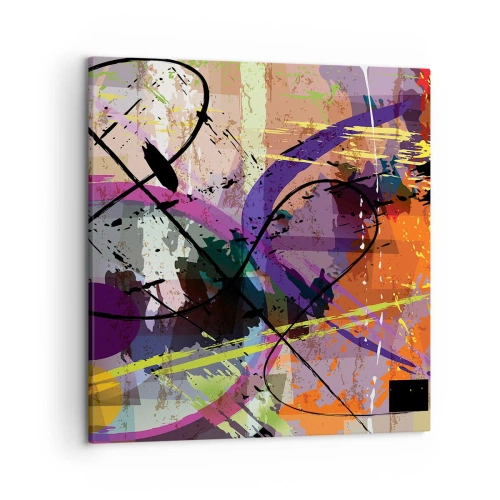 Bild auf Leinwand - Leinwandbild - Du kannst geradeaus oder umhergehen - 50x50 cm