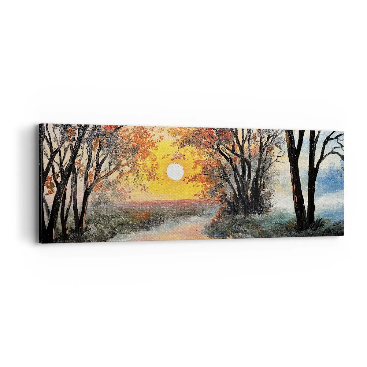 Bild auf Leinwand - Leinwandbild - Herbststimmung - 90x30 cm