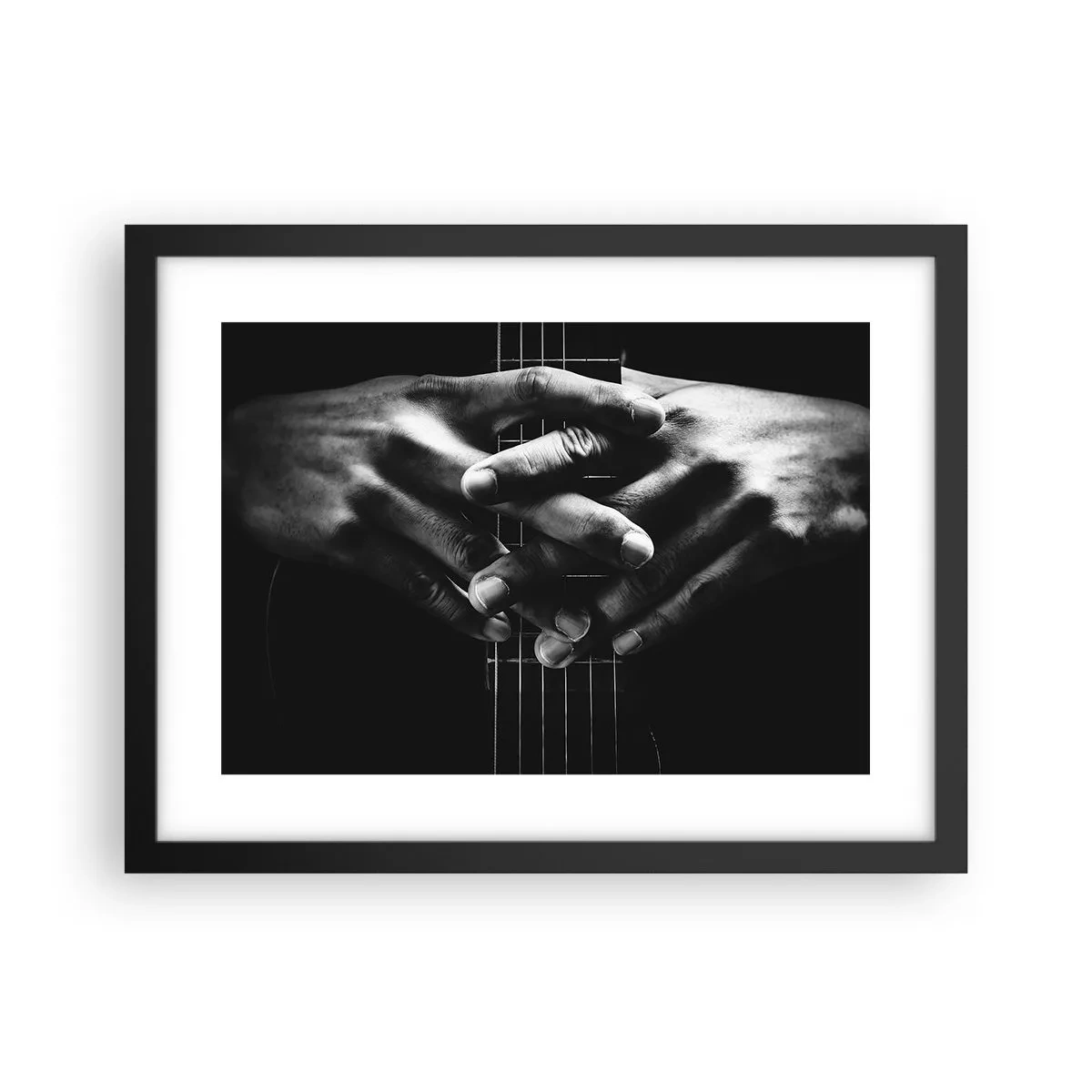 Poster in einem schwarzem Rahmen - Gebet des Künstlers - 40x30 cm