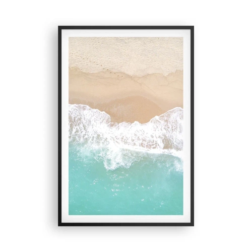 Poster in einem schwarzem Rahmen - Eine streichelnde Berührung - 61x91 cm