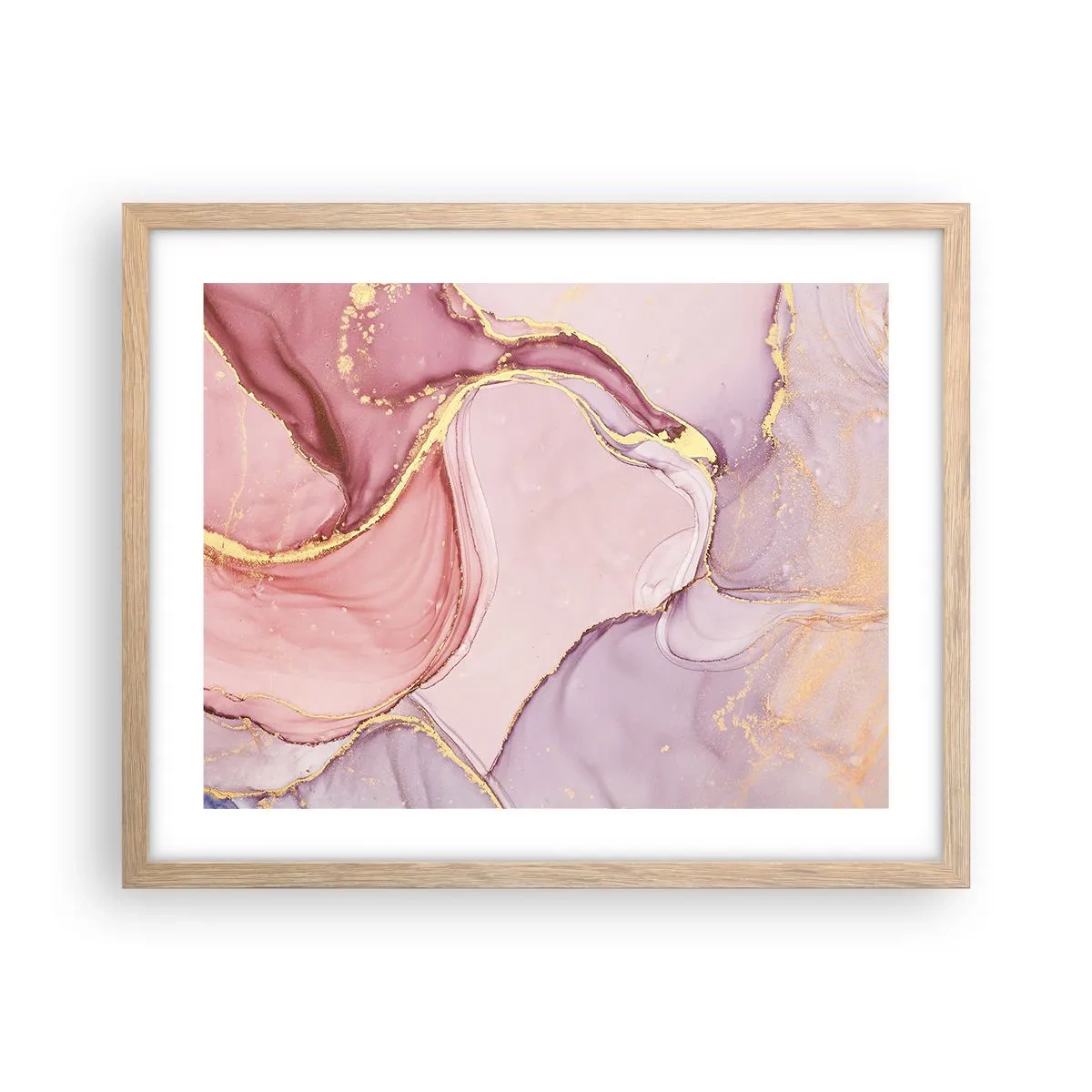 Poster in einem Rahmen aus heller Eiche - Eine Liebkosung der Farben - 50x40 cm