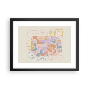 Poster in einem schwarzem Rahmen - Labyrinth – ein freudiges Abenteuer - 40x30 cm