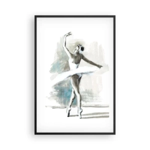 Poster in einem schwarzem Rahmen - In einen Schwan verzaubert - 61x91 cm
