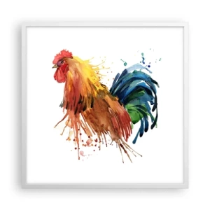 Poster in einem weißen Rahmen - Königliches Gewand, königlicher Stolz - 60x60 cm