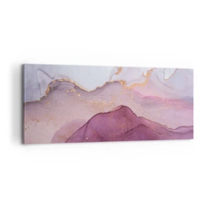 Bild auf Leinwand - Leinwandbild - Violett und lila Wellen - 100x40 cm
