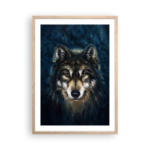 Poster in einem Rahmen aus heller Eiche - Alpha? Und Omega - 50x70 cm