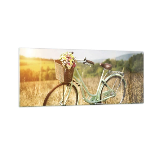 Glasbild - Bild auf glas - Ich bleibe eine Weile hier - 100x40 cm