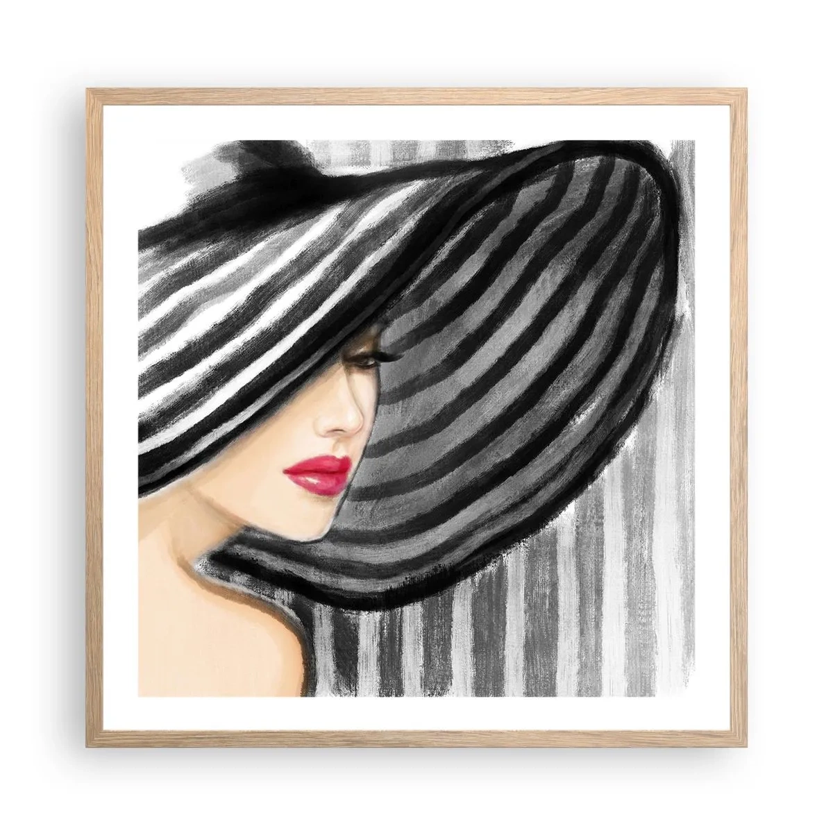 Poster in einem Rahmen aus heller Eiche - Wo soll ich dich finden? - 60x60 cm