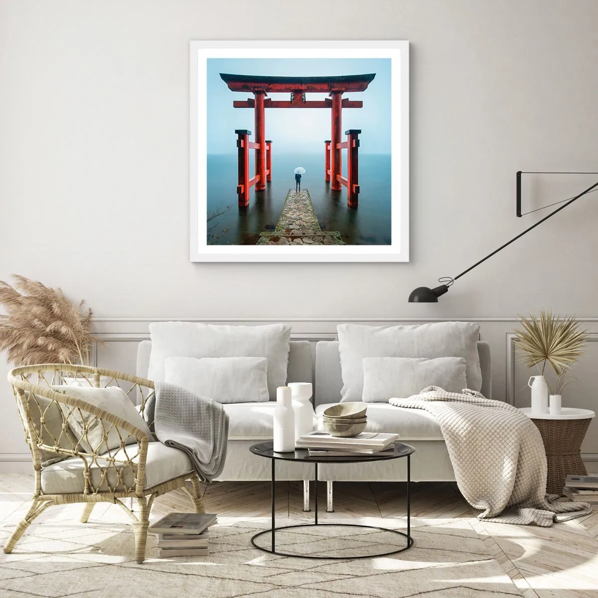 Poster in einem weißen Rahmen - Japanische Träumerei - 50x50 cm