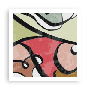 Poster - Pirouetten unter Farben - 60x60 cm