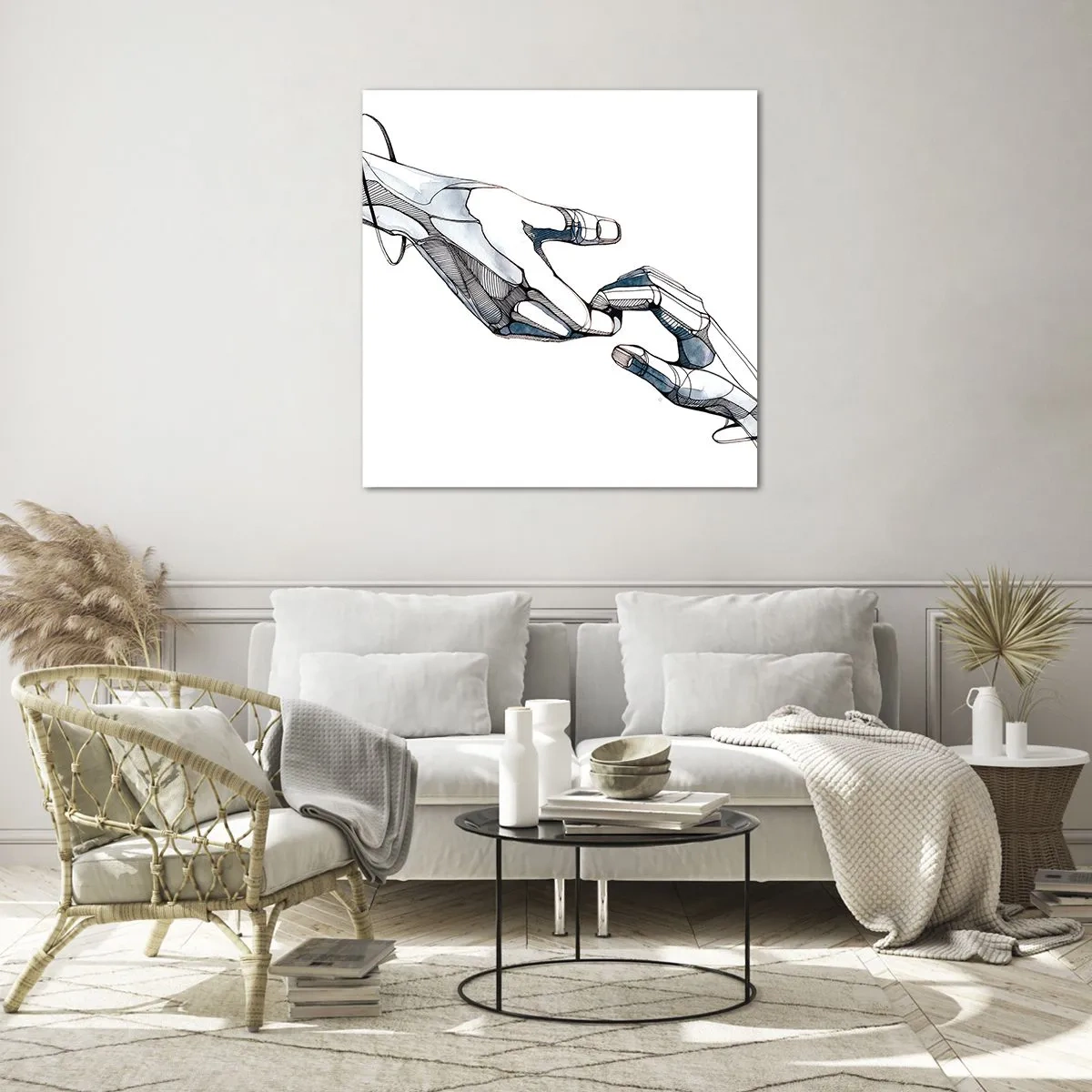 Glasbild - Bild auf glas - Eine gute Geste - 60x60 cm