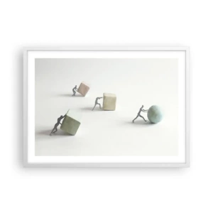 Poster in einem weißen Rahmen - Pures Leben - 70x50 cm