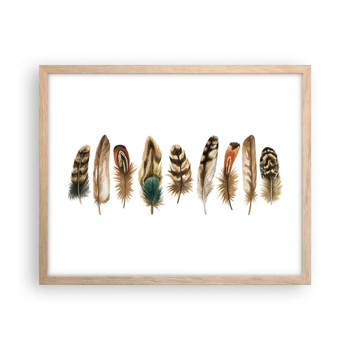 Poster in einem Rahmen aus heller Eiche - Eine federleichte Variante - 50x40 cm