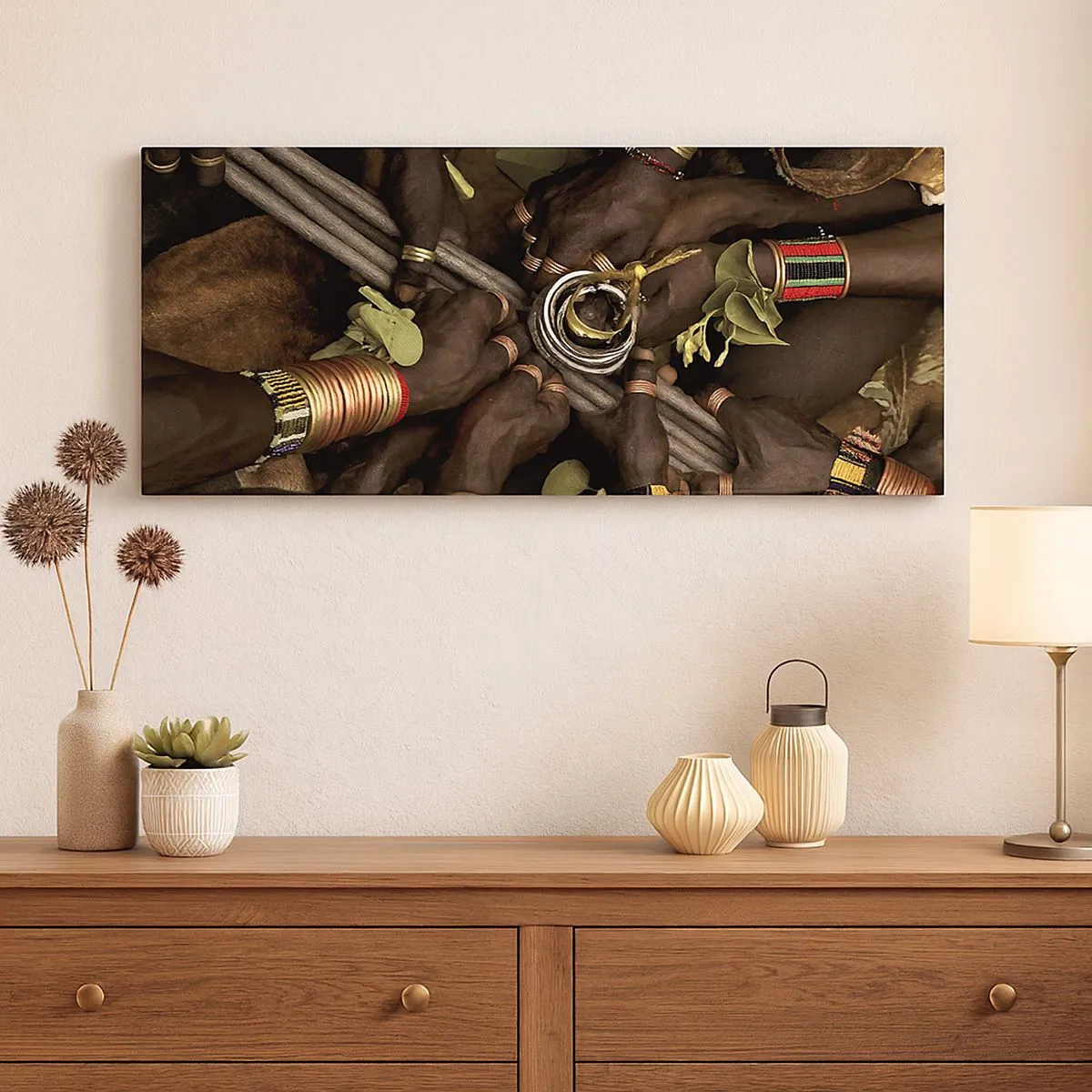 Bild auf Leinwand - Leinwandbild - Wir sind zusammen - 100x40 cm