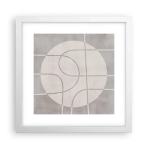Poster in einem weißen Rahmen - Kreisförmig und geradeaus - 30x30 cm