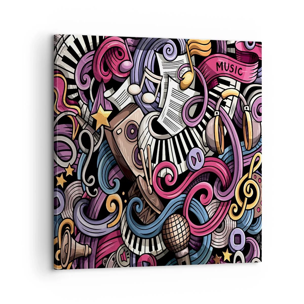 Bild auf Leinwand - Leinwandbild - Komplizierte Melodie - 60x60 cm