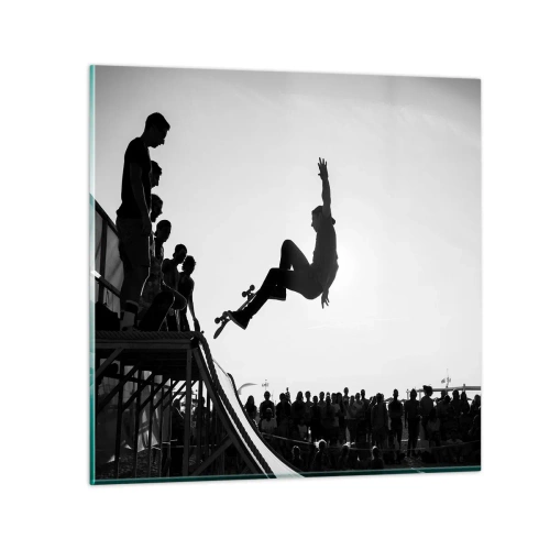 Glasbild - Bild auf glas - Helden und Zuschauer - 60x60 cm