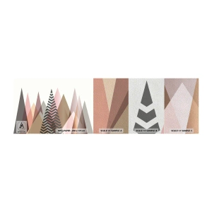 Fototapeten Muster Premium Sand - Pyramidale Aussicht - Abstraktion, Stück, Dreiecke - 100x30 cm