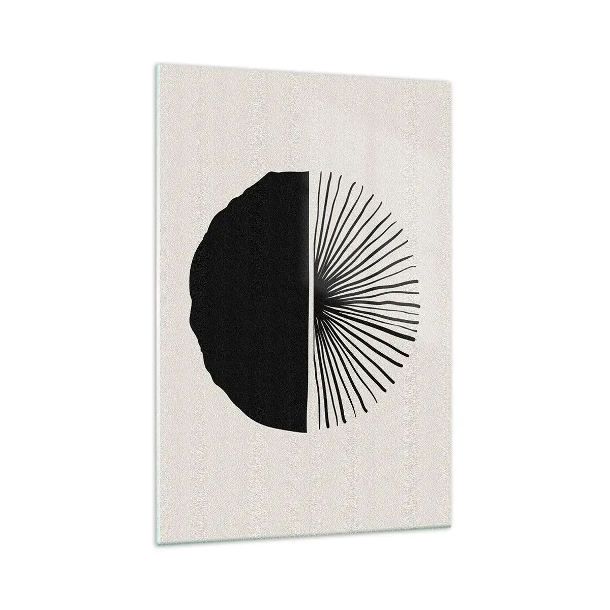 Glasbild - Bild auf glas - Minimalistisches schwarzes Motiv auf hellem Hintergrund - 70x100cm - Eine Reihe von Möglichkeiten - Moderne Wanddekoration für Wohnzimmer und Schlafzimmer ARTTOR