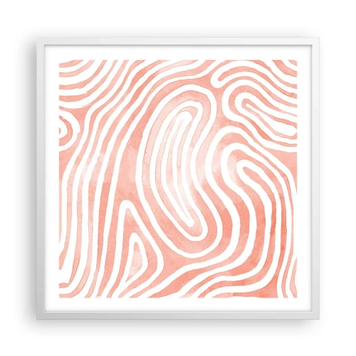 Poster in einem weißen Rahmen - Im Korallenlabyrinth - 60x60 cm