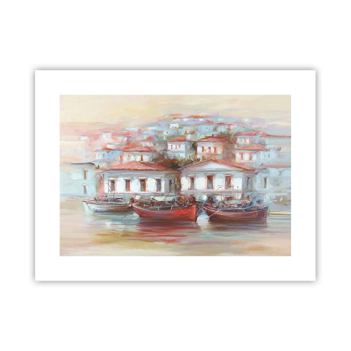 Poster - Glückliche Stadt - 40x30 cm