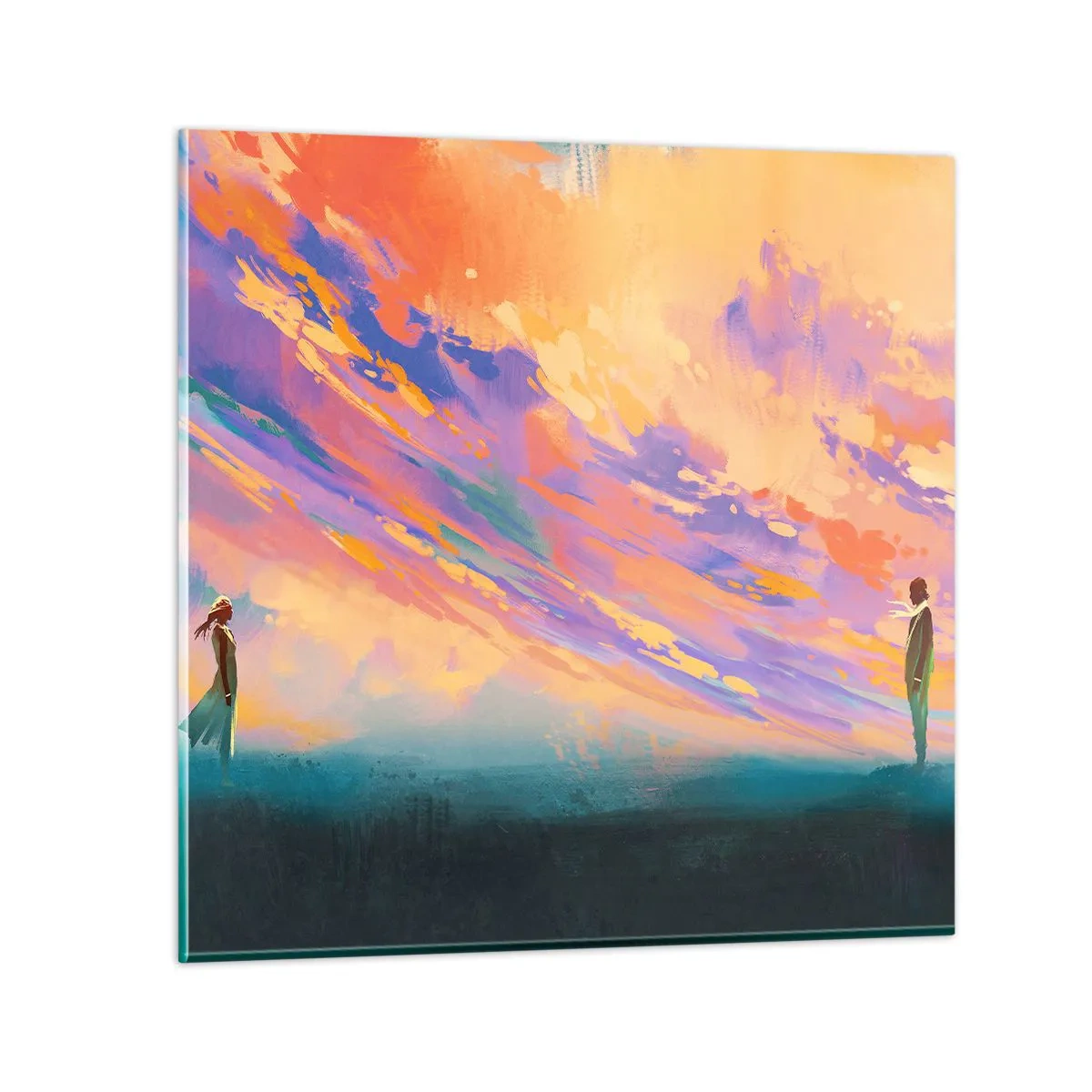 Glasbild - Bild auf glas - Die Anziehungskraft - 70x70 cm