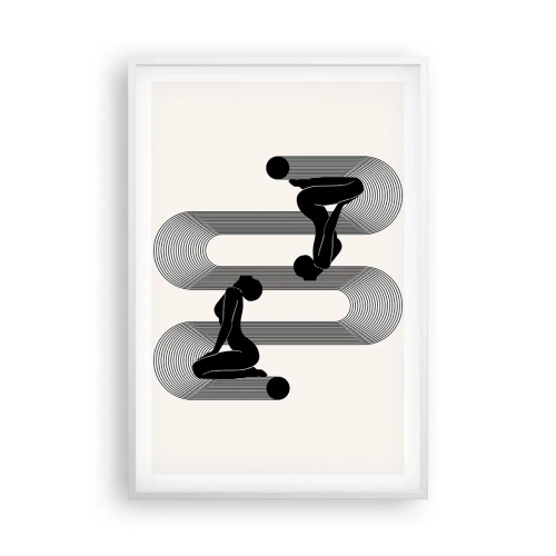 Poster in einem weißen Rahmen - Sinnliche Symmetrie - 61x91 cm